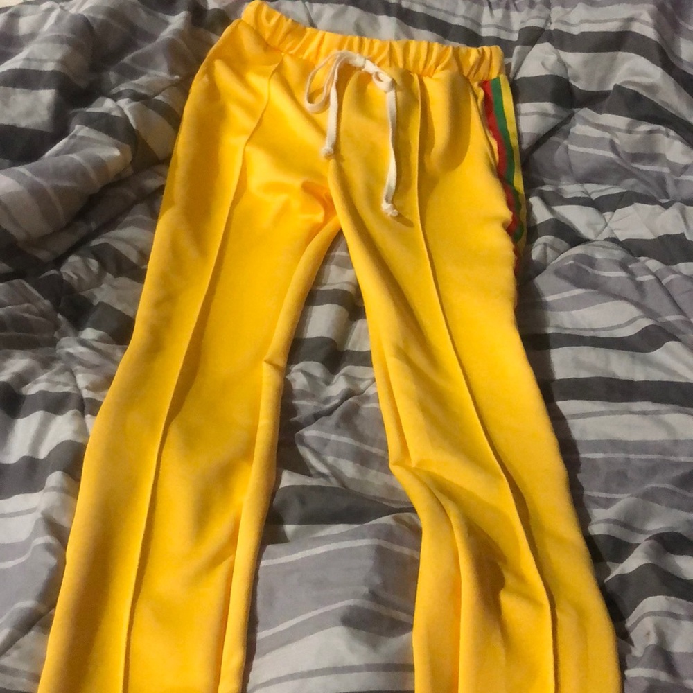 Yellow joggers